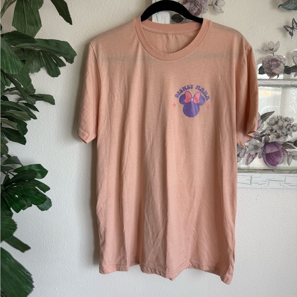 Disney Mama Era T Shirt Women’s Graphic Tee Peach Short Sleeve Disney Mom Shirt